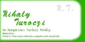 mihaly turoczi business card
