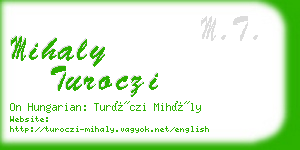 mihaly turoczi business card